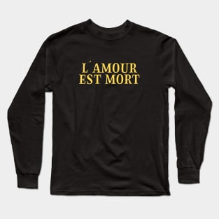 L´Amour Est Mort, mustard Long Sleeve T-Shirt